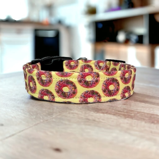 Donut dog collar - handmade side release dog collar