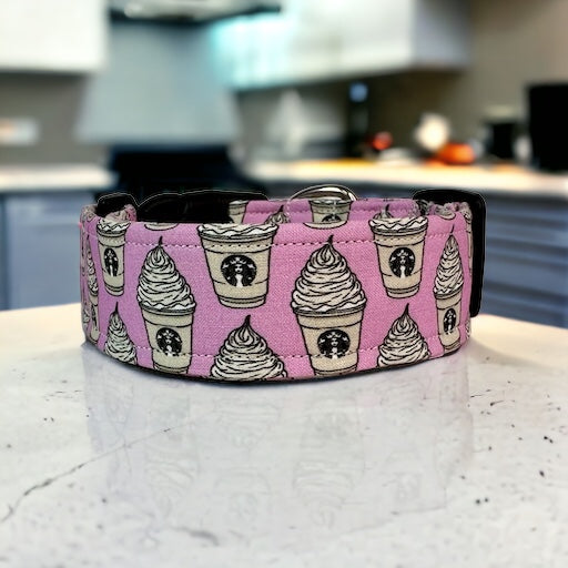 Whipped Pup cup dog collar - handmade side release dog collar