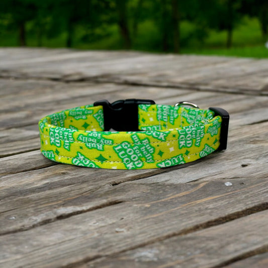 Belly Rub dog collar, handmade side release adjustable collar