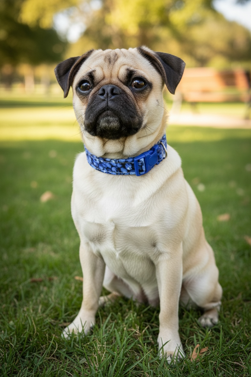 Blueberry Food Handmade dog collar,  Handmade Pet Collar with Heavy-Duty Webbing & Stainless Steel Hardware
