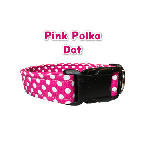 Pink Polka Dot Dog Collar
