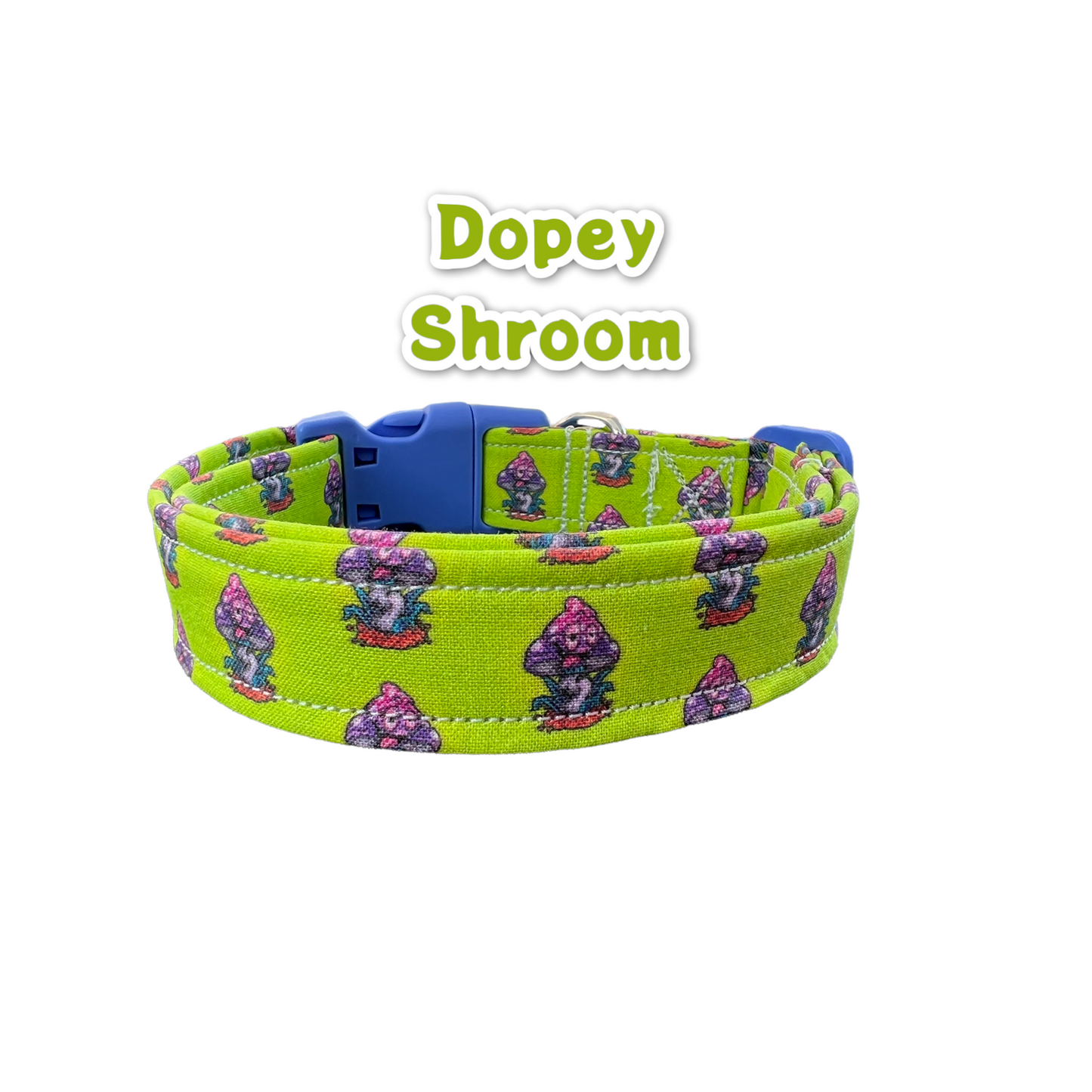 Mushroom dog collar, food dog collar, side release adjustable dog collar, funny dog collar