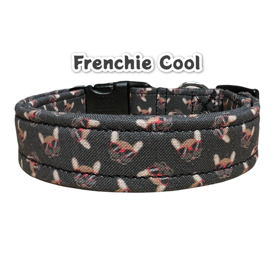 French Bulldog Dog Collar or Cat Collar, Side release adjustable, dog collar boy, collars for dogs