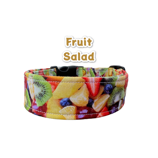 Fruit dog collar - adjustable side release - funny food dog collar