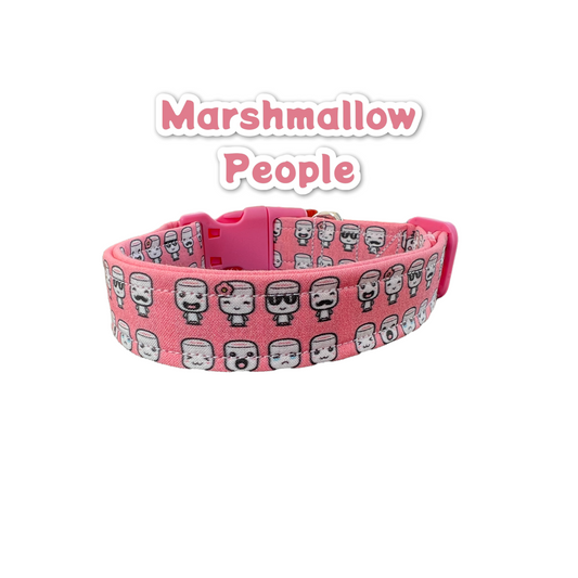 Marshmallow dog collar, food dog collar, side release adjustable dog collar, funny dog collar