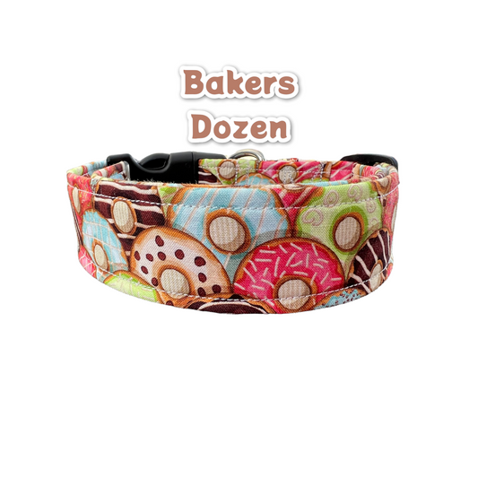 Donut  dog collar, food dog collar, side release adjustable dog collar, funny dog collar