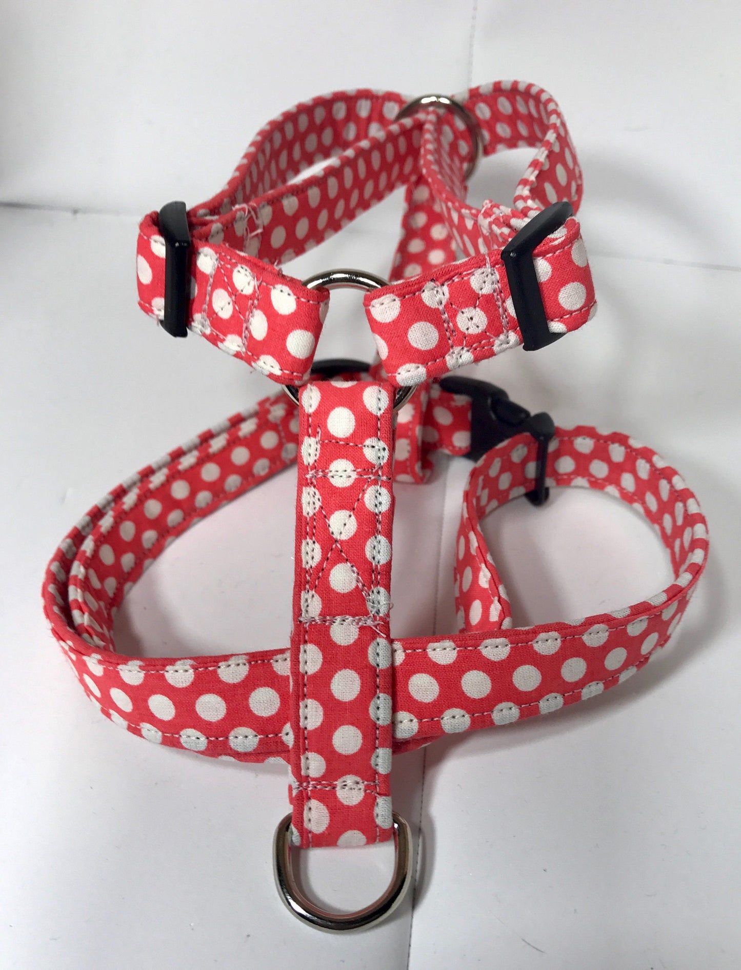 Dog harness, Harness and leash, step in harness, standard harness, dog harness set, polka dot, pink, red, black, orange, teal, gray, blue