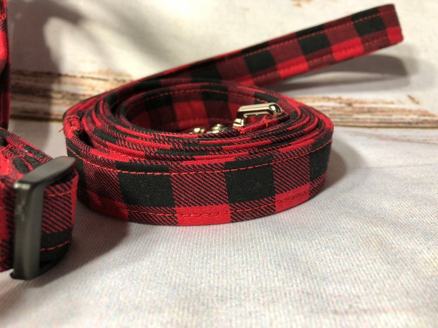 Dog harness, Harness and leash, step in harness, standard harness, dog harness set, plaid dog harness, buffalo plaid, buffalo check, red