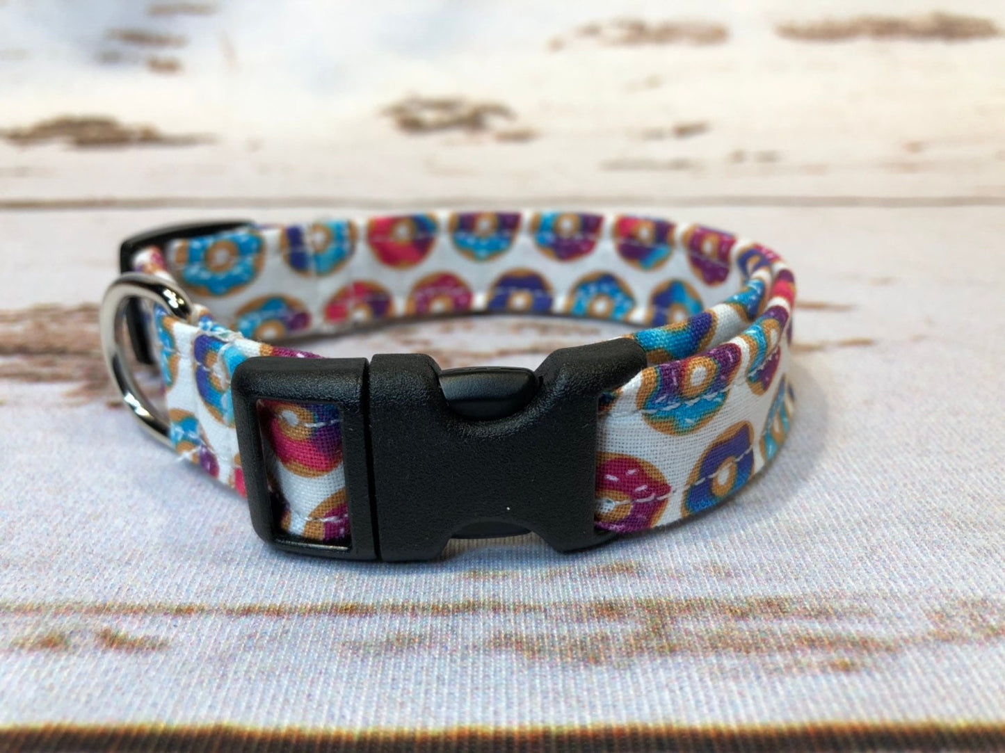 Donut dog collar, food dog collar, donuts, eco friendly collar, washable, adjustable, dog collar girl, dog collar boy, donut lover collar