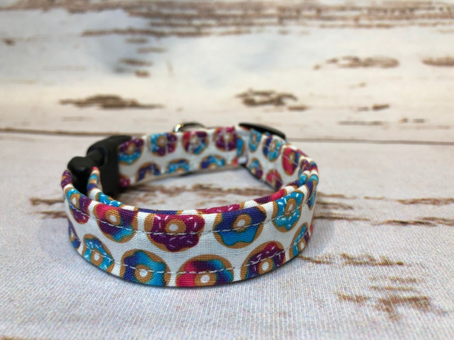 Donut dog collar, food dog collar, donuts, eco friendly collar, washable, adjustable, dog collar girl, dog collar boy, donut lover collar