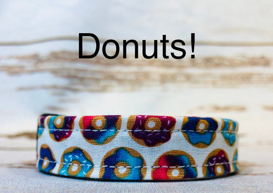 Donut dog collar, food dog collar, donuts, eco friendly collar, washable, adjustable, dog collar girl, dog collar boy, donut lover collar