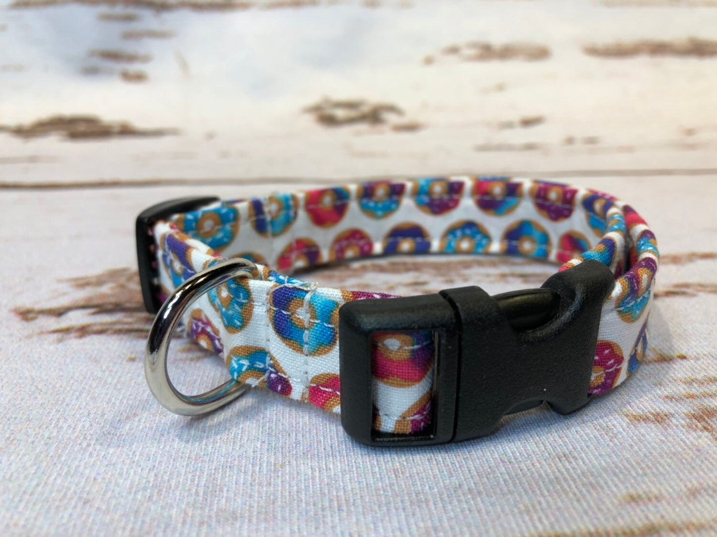 Donut dog collar, food dog collar, donuts, eco friendly collar, washable, adjustable, dog collar girl, dog collar boy, donut lover collar