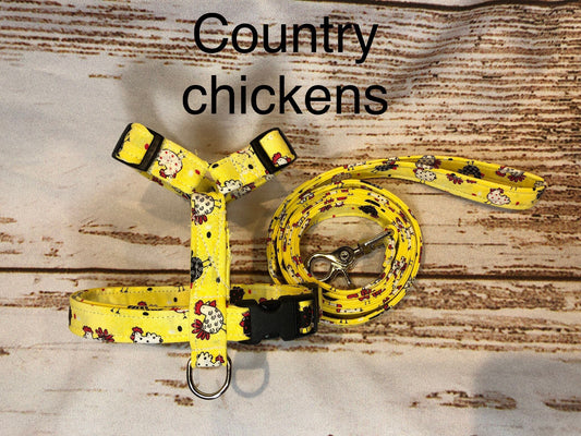 Dog harness, Harness and leash, step in harness, standard harness, dog harness set, adjustable harness, chicken harness, chickens, country