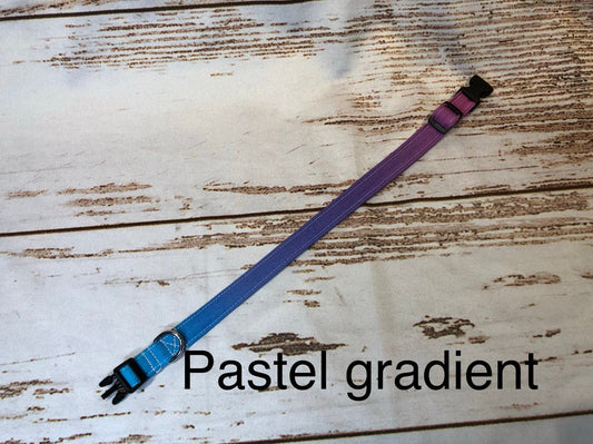 Dog Collar, girl dog collar, pastel Ombre dog collar, adjustable collar, buckle collar, pastel dog collar, purple, pink, blue, ombre