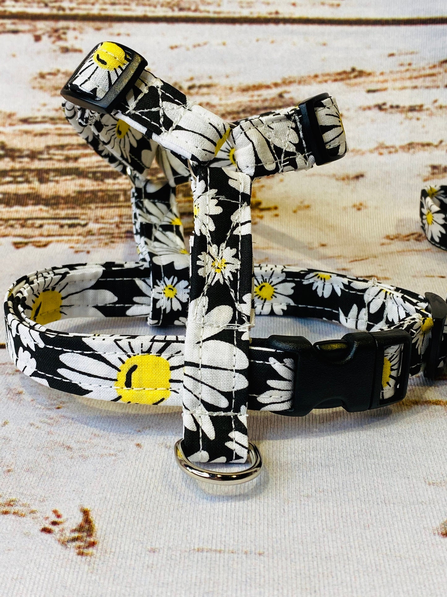 Dog harness, dog harness and leash set, step in harness, standard harness, matching leash, adjustable harness, daisy dog harness