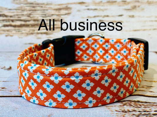 Dog Collar, girl dog collar, boy dog collar, pet collar, adjustable collar, buckle dog collar, nylon, orange dog collar