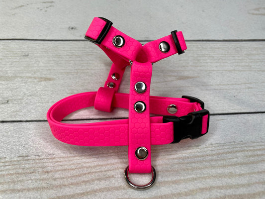 Stink proof waterproof dog harness, adjustable dog harness, waterproof dog harness, hexa dog harness, waterproof, neon, dog harness