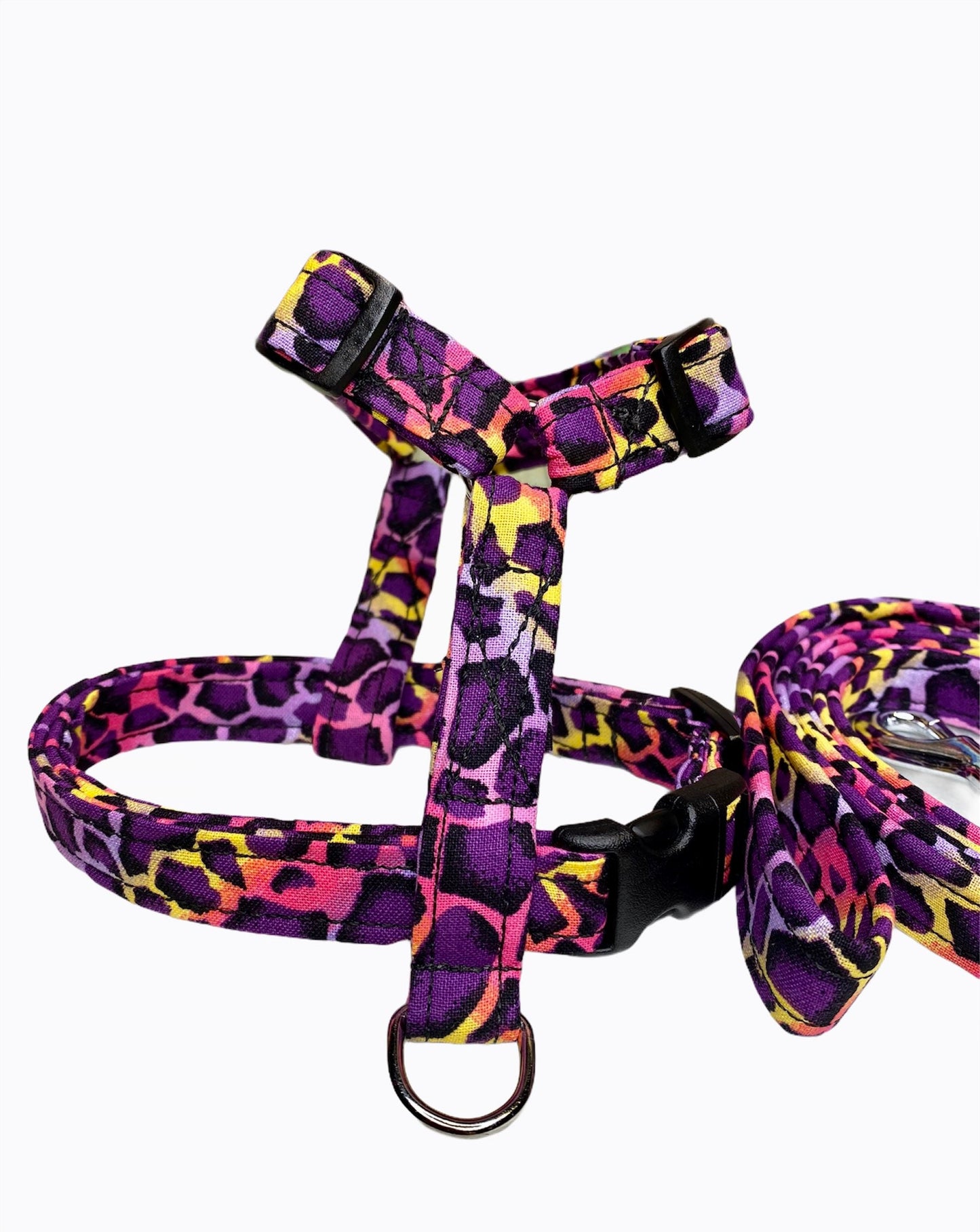 Dog harness, cheetah dog harness, Harness and leash set, step in harness, standard harness, dog harness set, adjustable harness