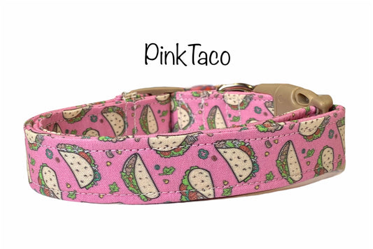 Taco dog collar, dog collar, food dog collar, pink taco, dog collar girl, taco lover, cat collar, pink, taco, eco friendly collar, washable