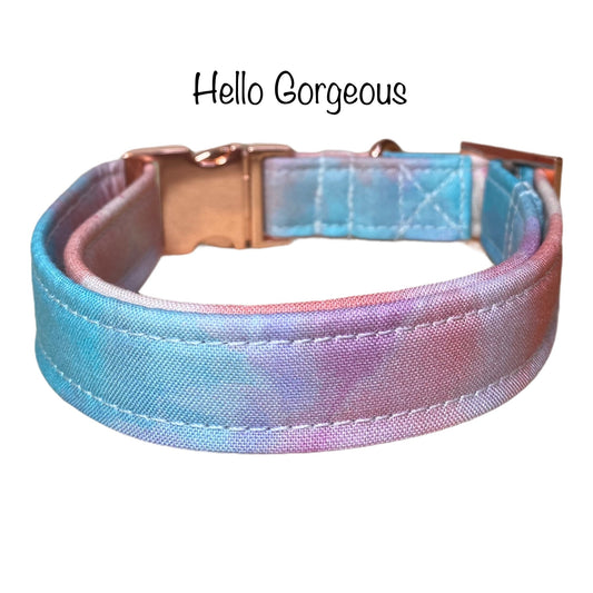 Ombre dog collar, rose gold dog collar, side release dog collar, adjustable collar, washable collar, fabric dog collar, girl dog collar