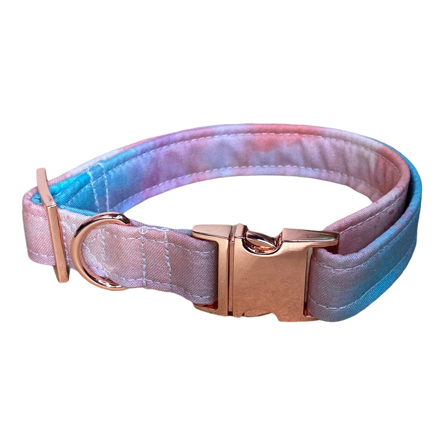 Ombre dog collar, rose gold dog collar, side release dog collar, adjustable collar, washable collar, fabric dog collar, girl dog collar