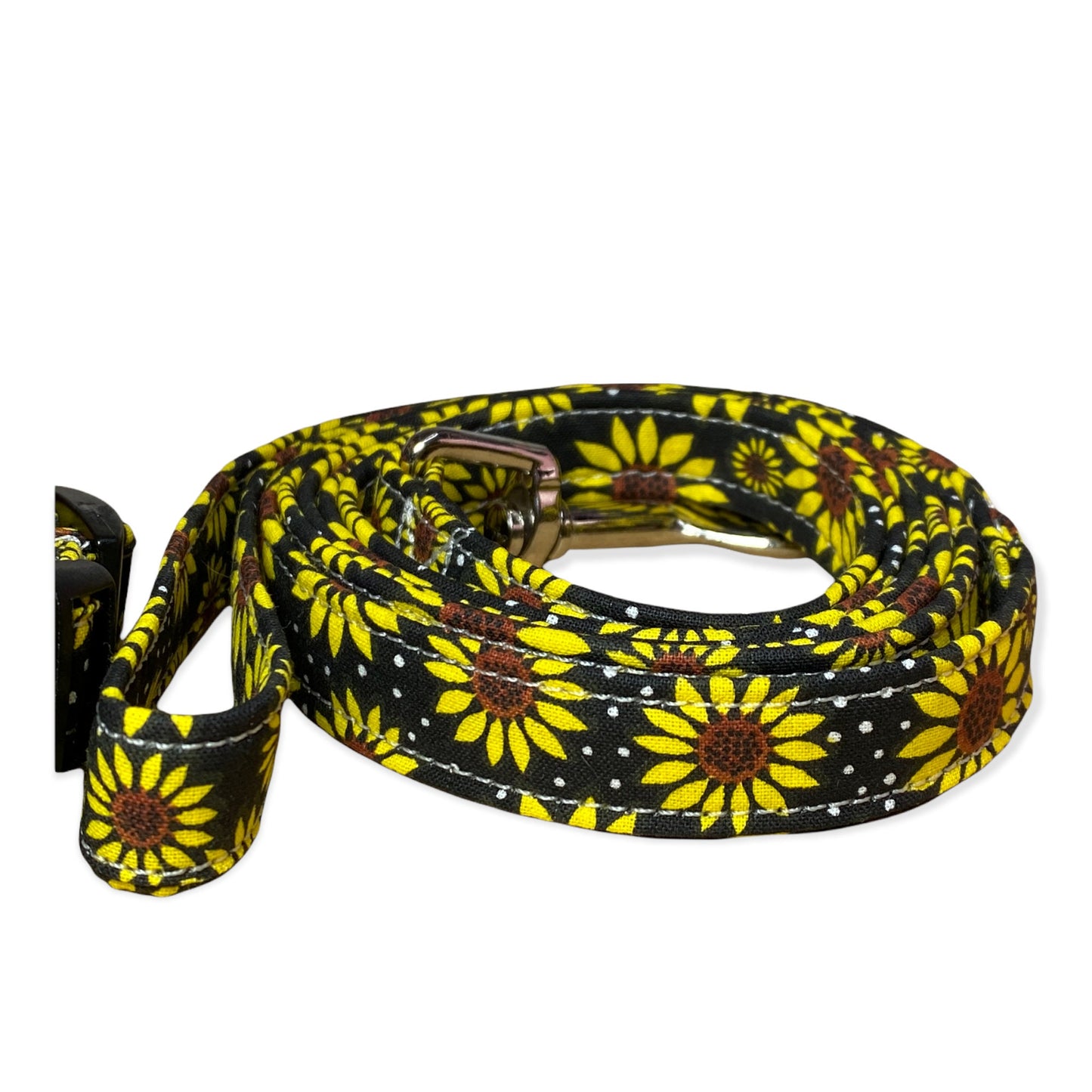 Sunflower harness and leash set, dog harness, standard Roman harness, step in harness, matching leash, dog harness set, adjustable, washable