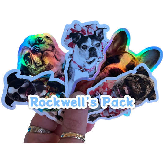 Rockwell’s sticker pack, Dog stickers, cute dog stickers, pug sticker, bugg stickers, boston terrier, french bulldog sticker