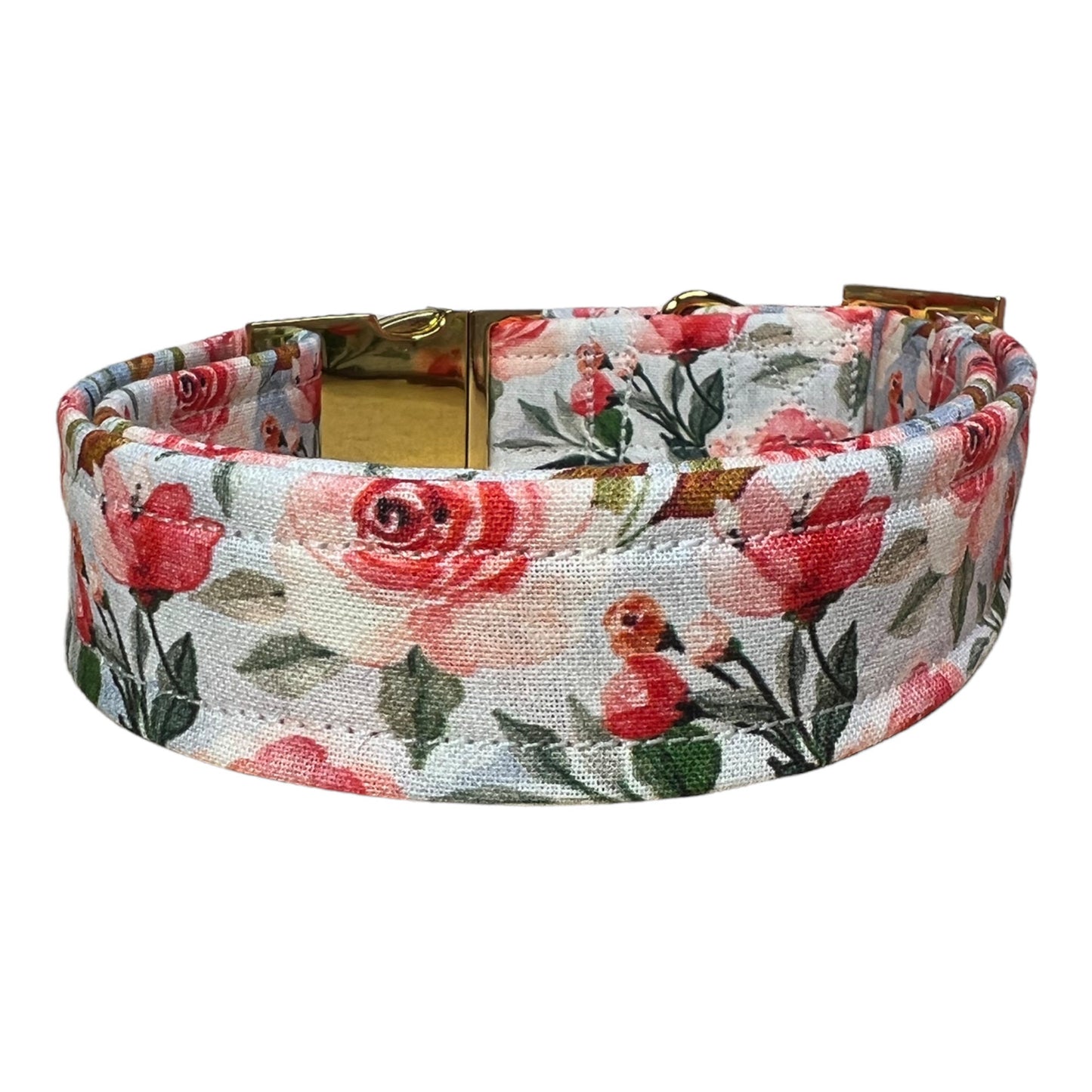 Floral dog collar, brass dog collar, dog collar girl, adjustable side release collar, brass hardware, dog collar, flower dog collar, female